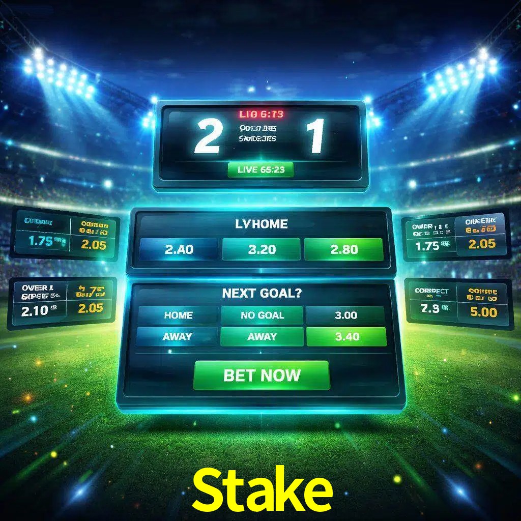Vista de apuestas en vivo Stake durante un partido en curso
